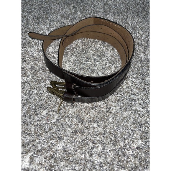 vera pelle leather belt cuir veritable Double Belt - Picture 1 of 4
